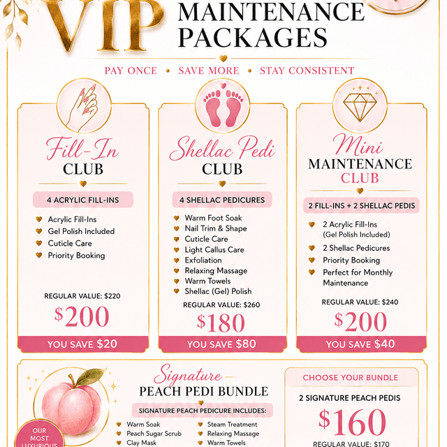 VIP Package:Fill-in Club at Nails By Leah-janay in Redford, MI